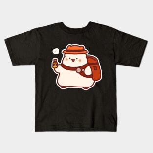 Backpacka-Sipster Bear Kids T-Shirt